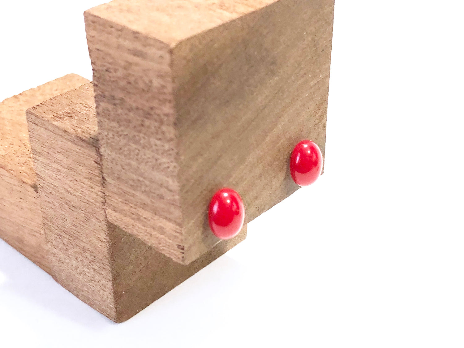 red stud earrings