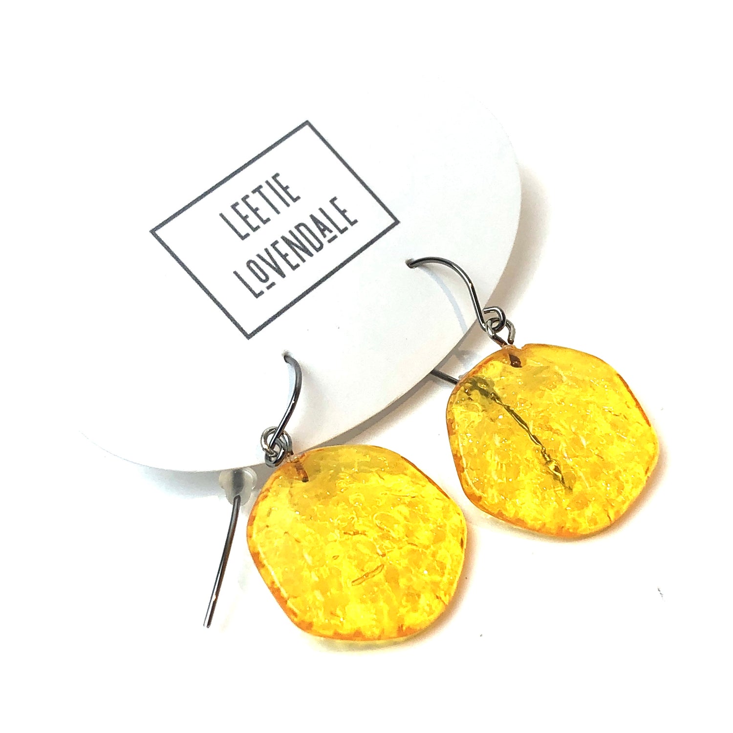 yellow drop earrings