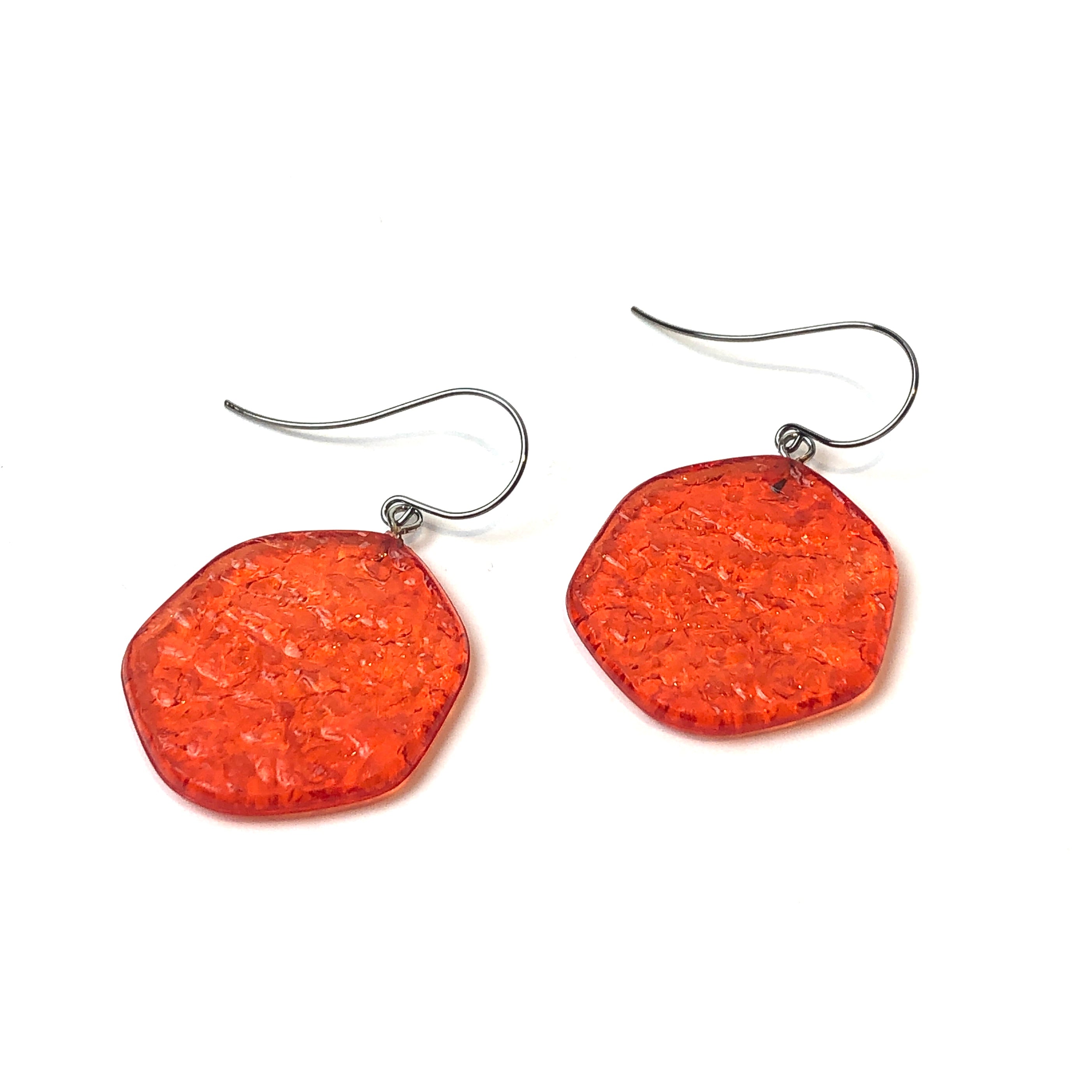 red drop earrings