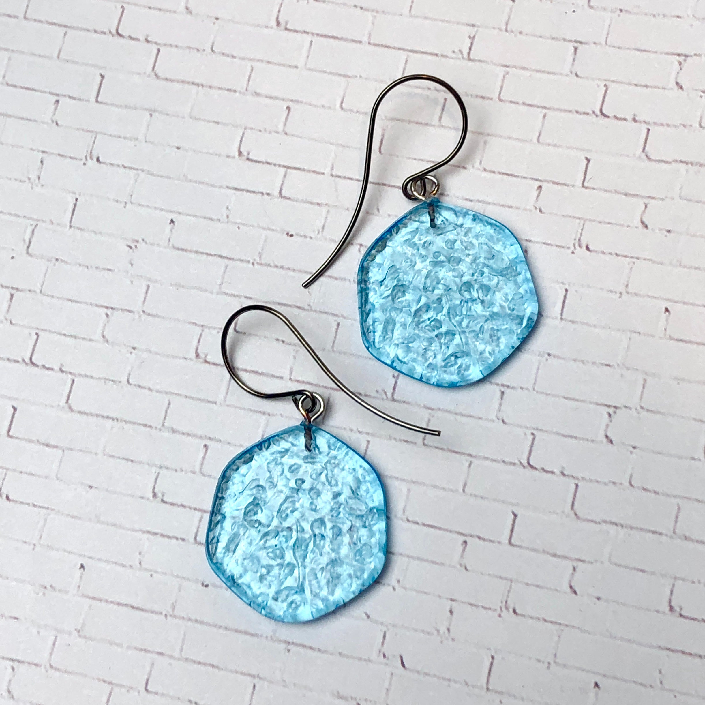Turquoise Ice Chip Drop Earrings