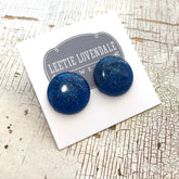 blue glitter studs