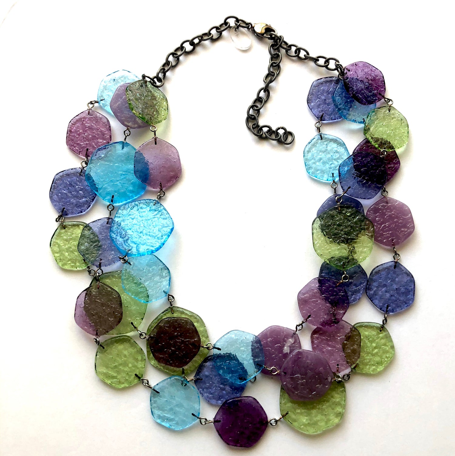 blues and greens necklace