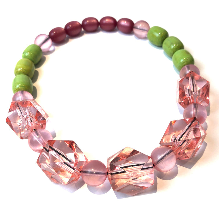 pink green jewelry