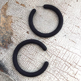 large black hoop earrings