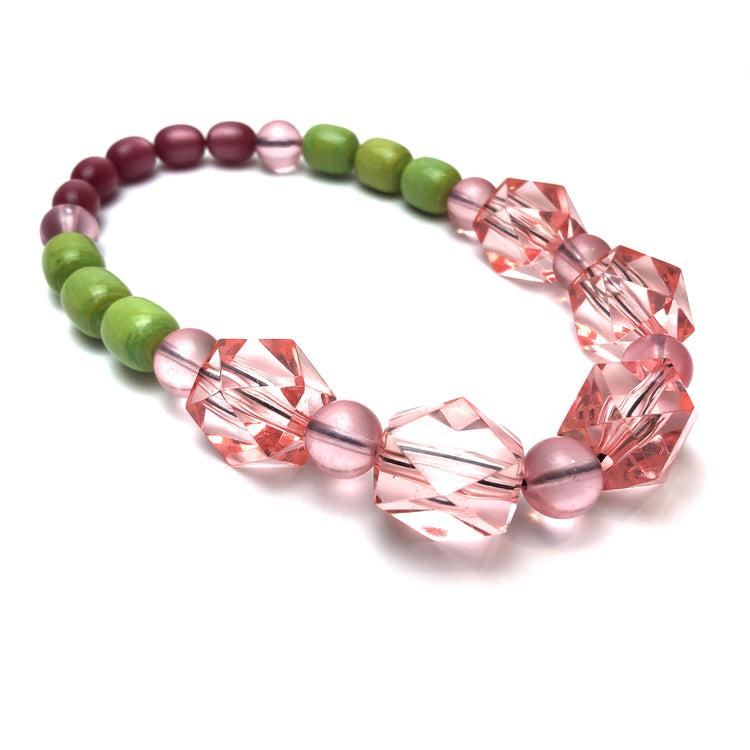 faceted pink necklace