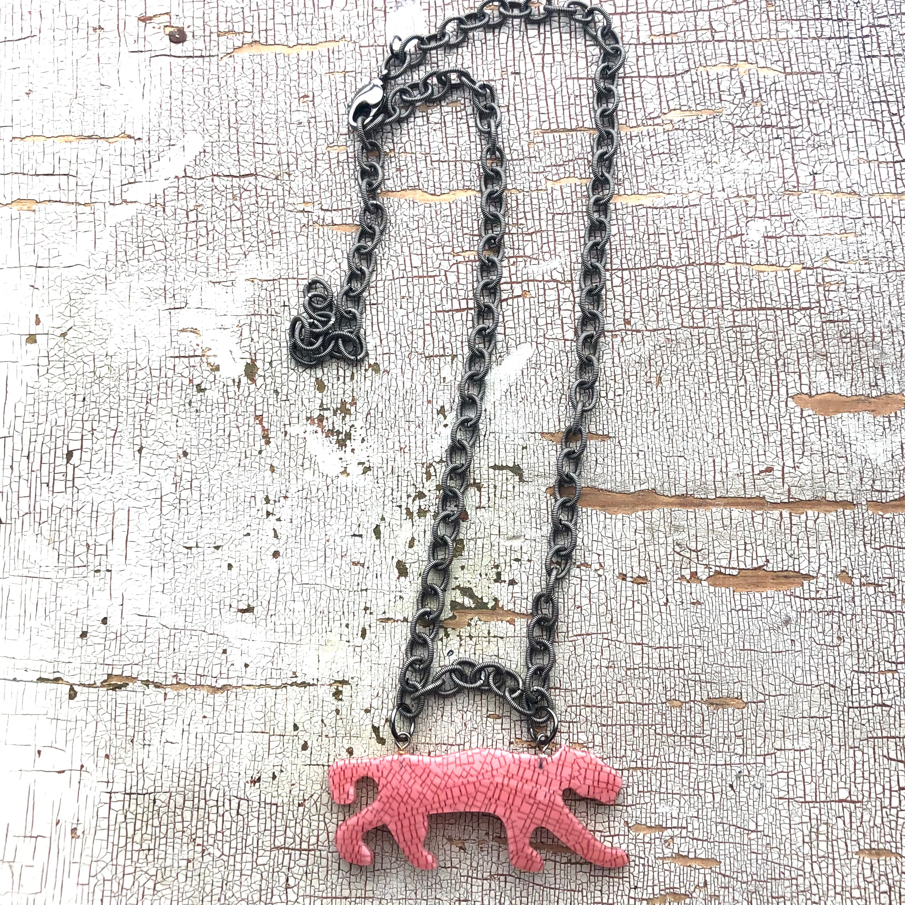 lea stein cat necklace