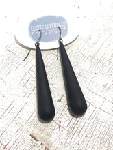 frosted black lucite earrings