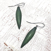 green spike earrings
