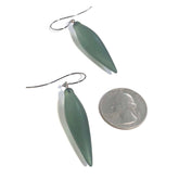 green drop earrings