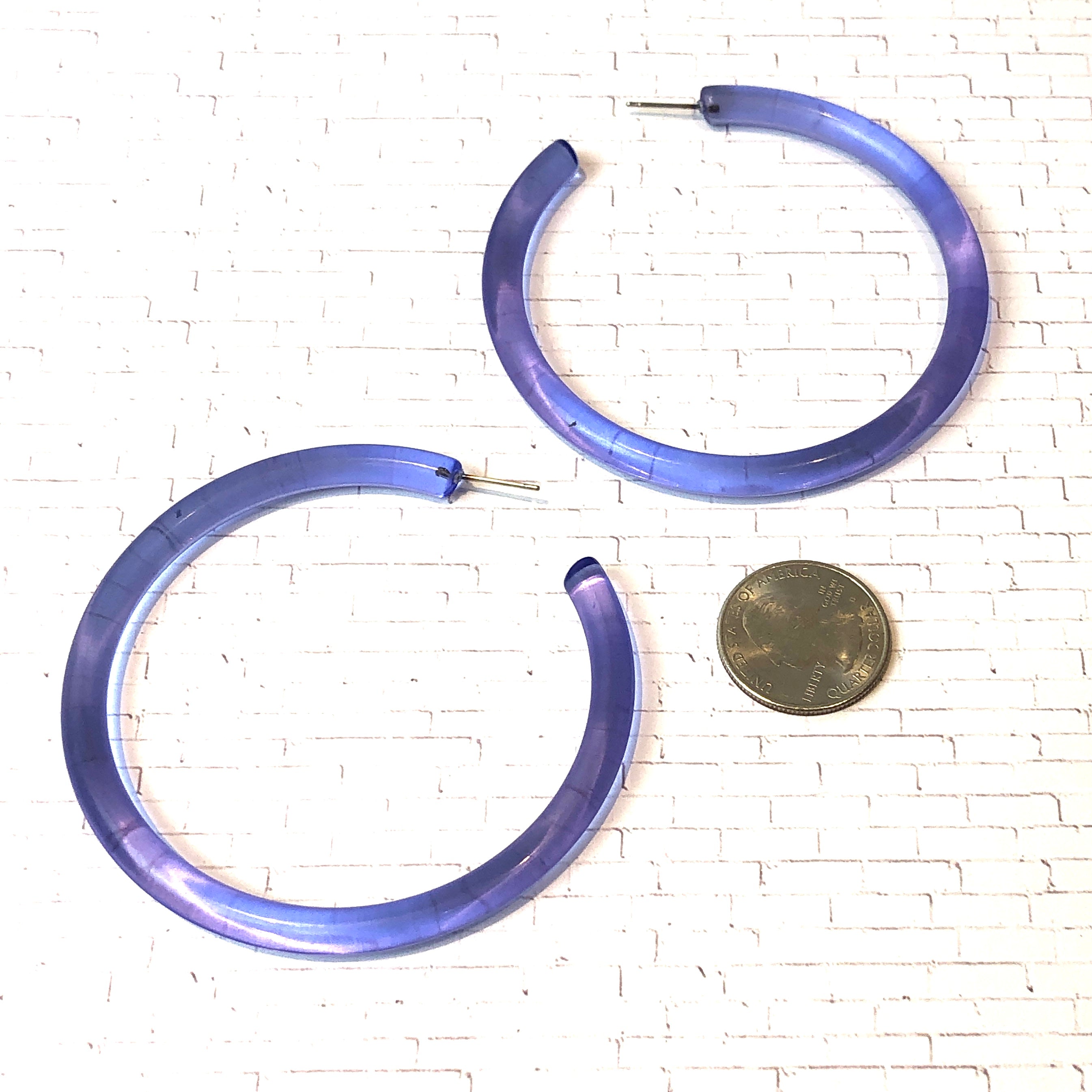 big purple hoop earrings