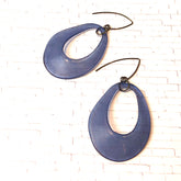 dark blue teardrop earrings