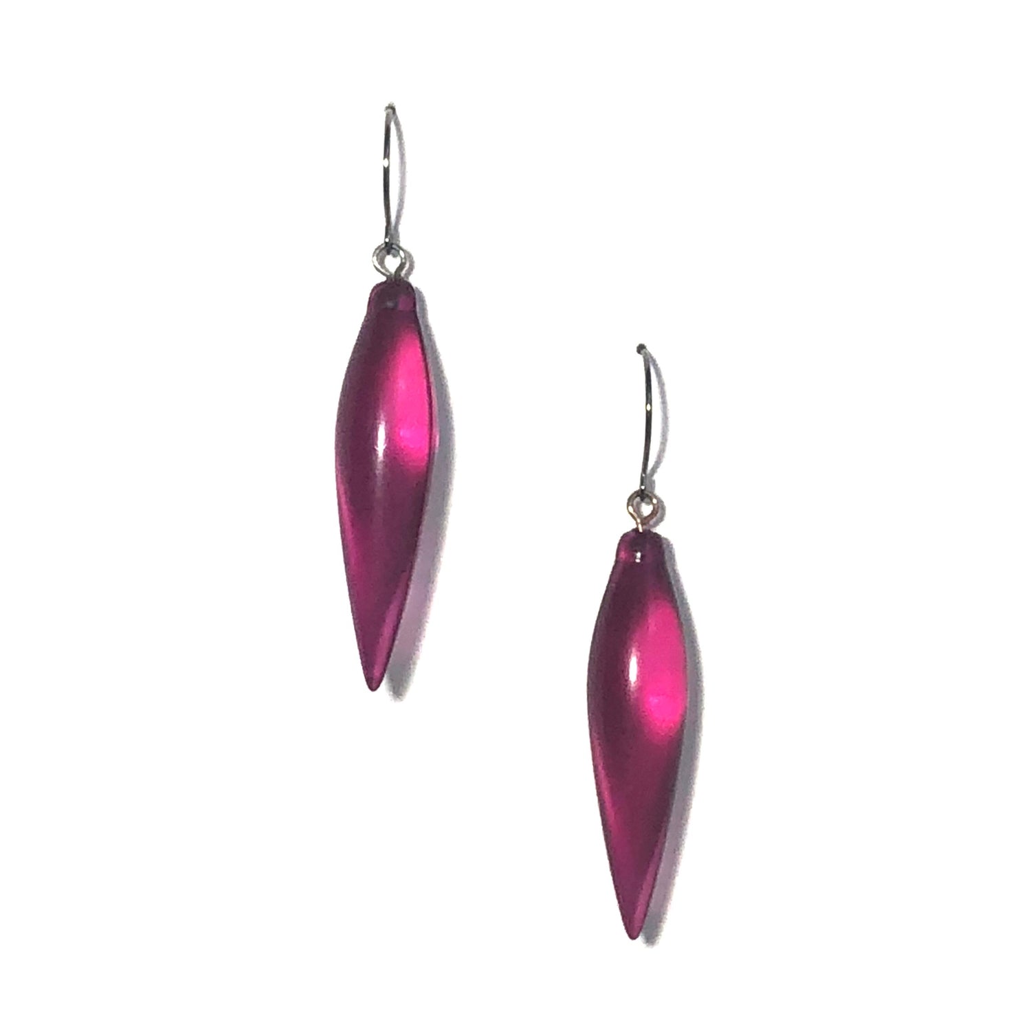violet plumb bob earrings