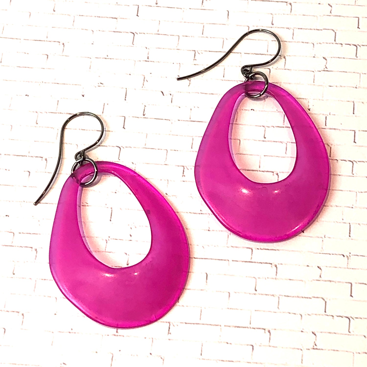 deep pink earrings