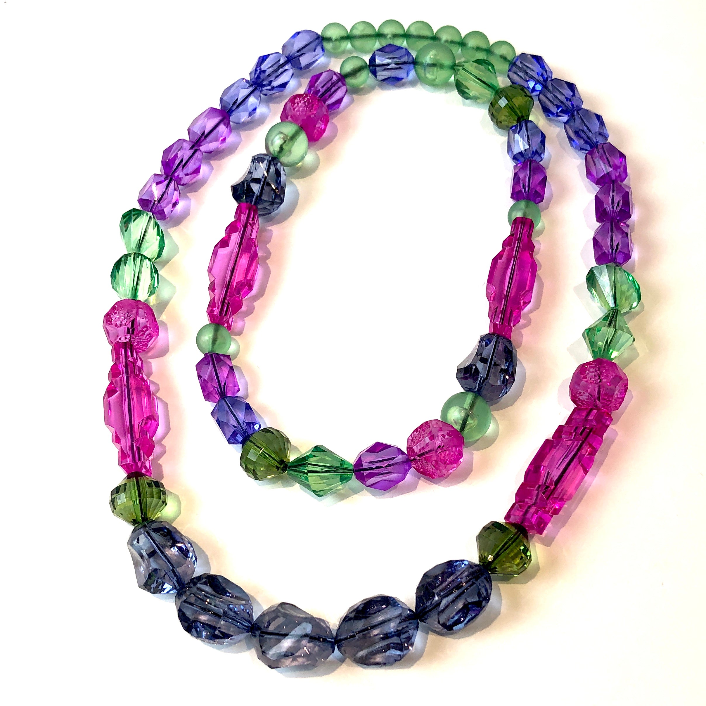 faceted lucite necklace