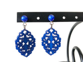 dark blue lace earrings