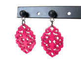 hot pink glow earrings