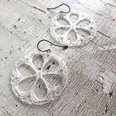 clear lacy earrings