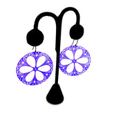 cobalt blue lace earrings