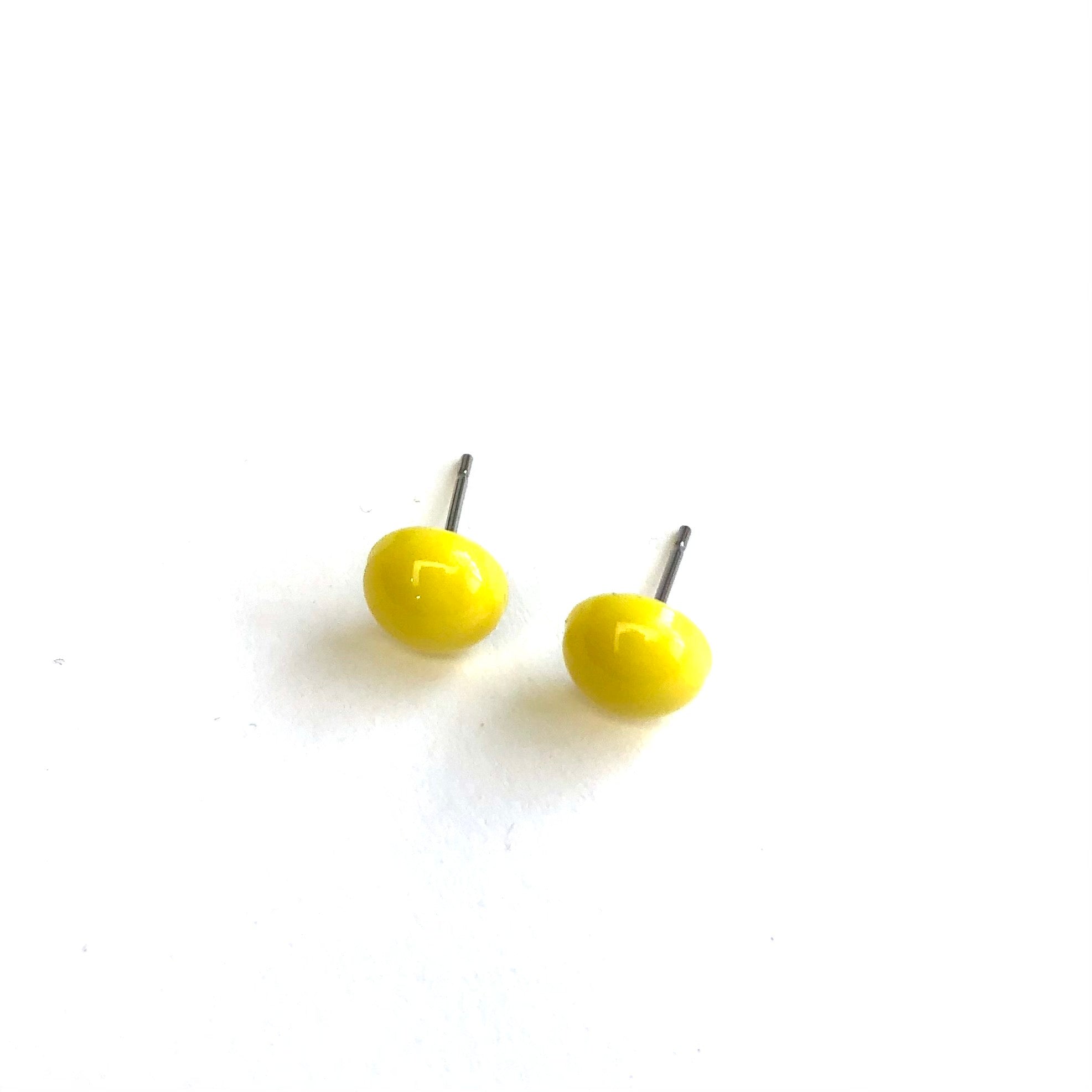 sunshine yellow stud earrings