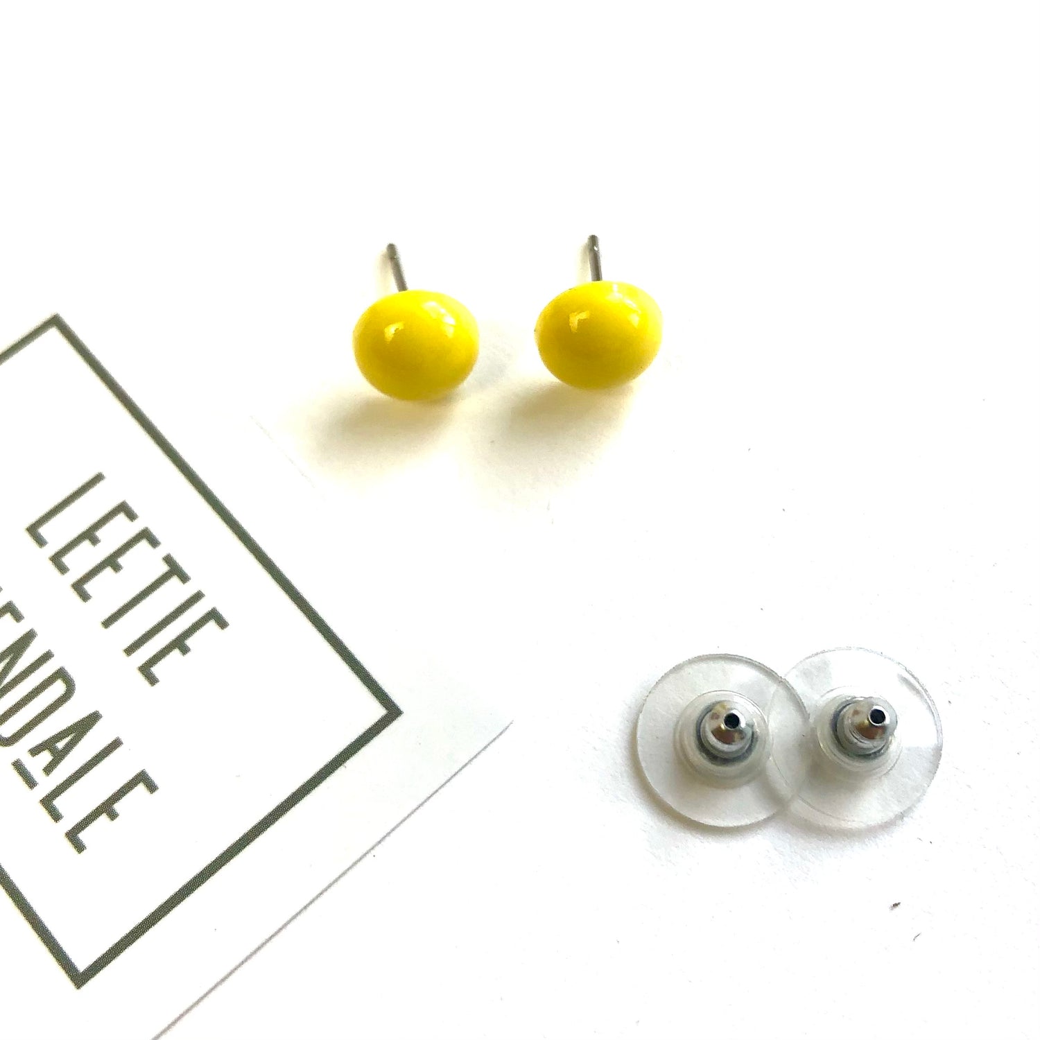 lemon yellow earrings