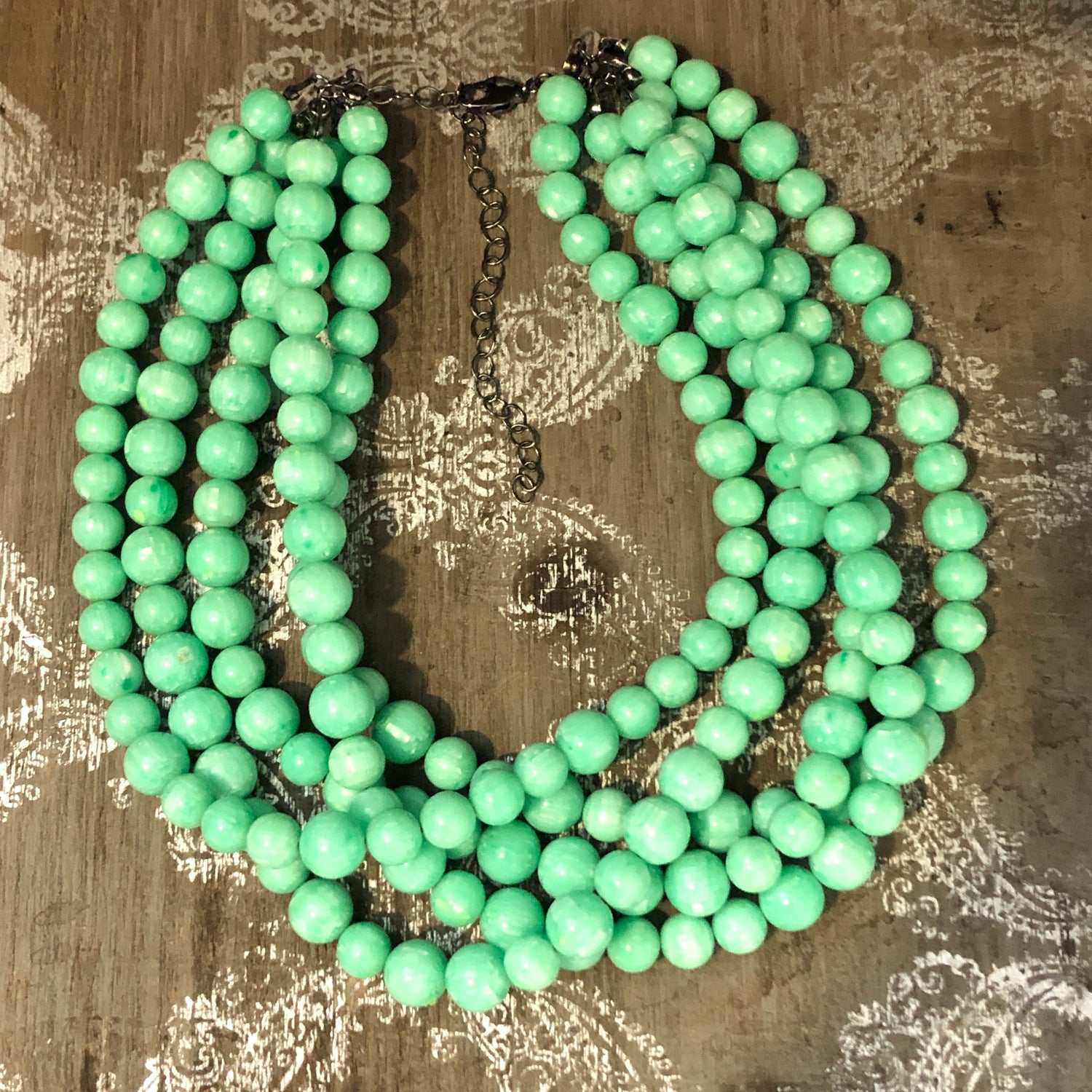 Mint green necklace