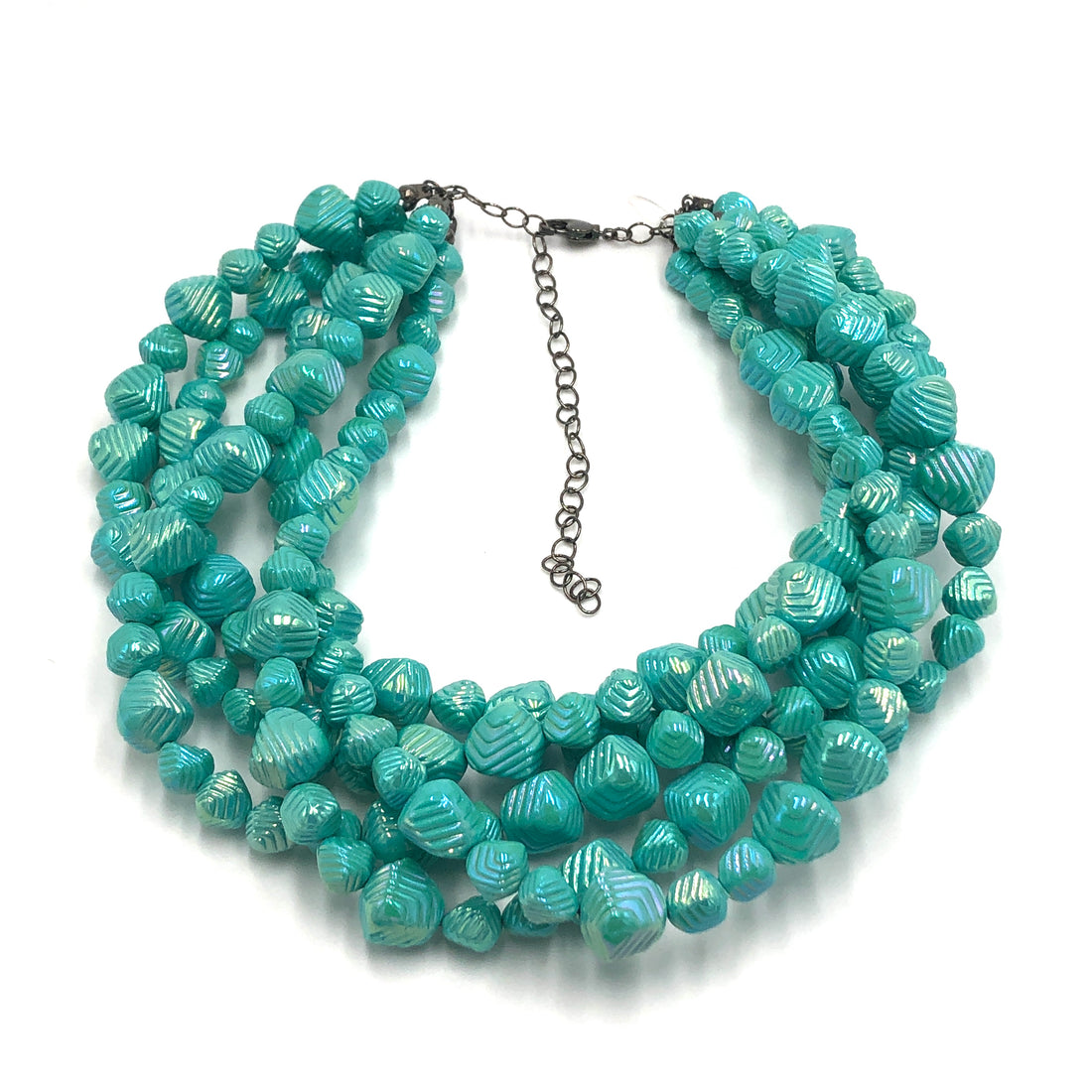 turquoise coated beads necklace