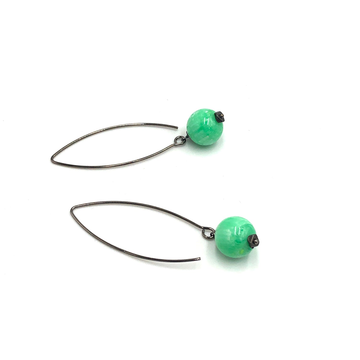 Acid Green Raindrop Earrings