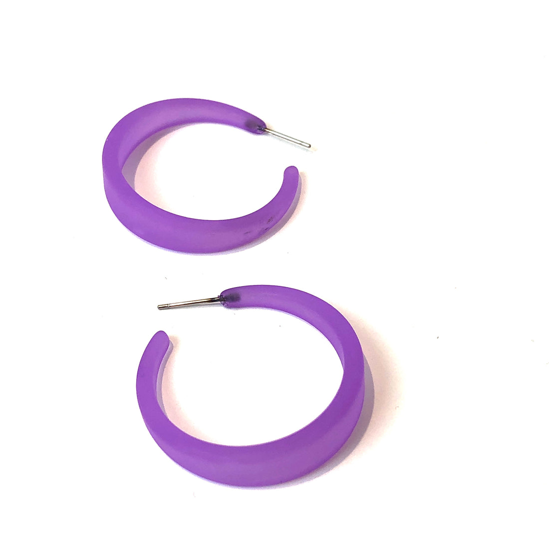 Lilac Frosted Keira Hoop Earrings