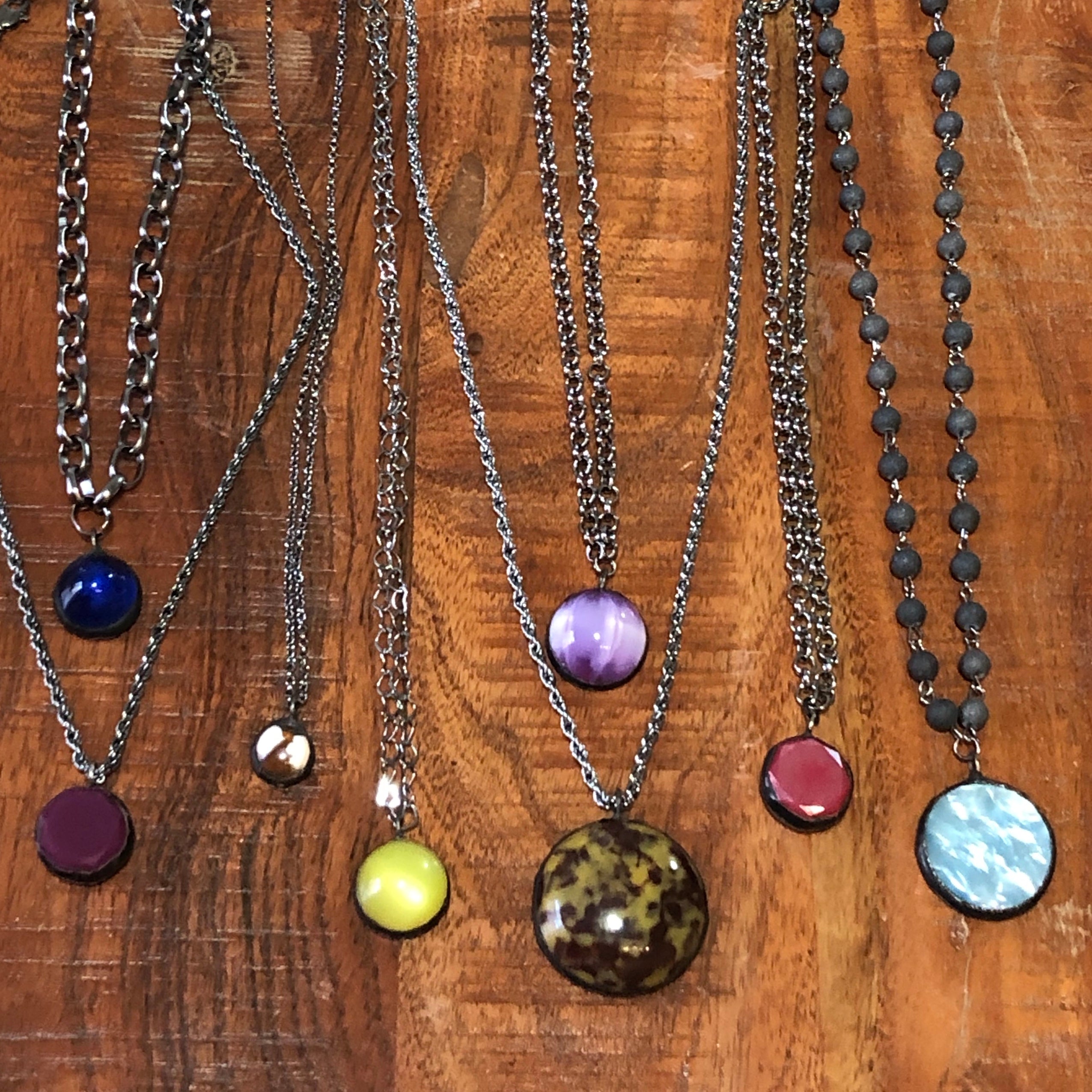 layering lucite necklaces