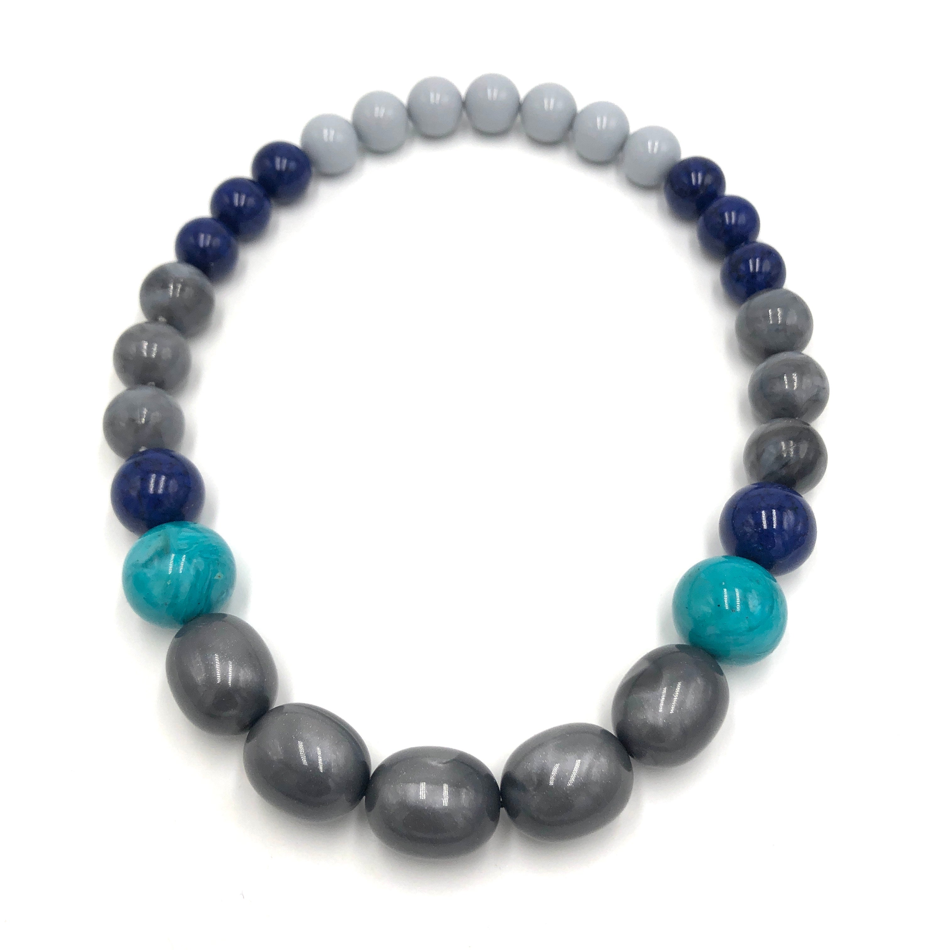 blue teal necklace