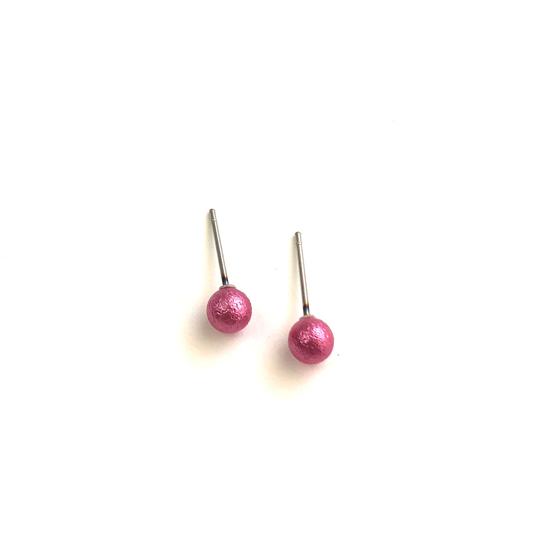 tiny fuchsia studs