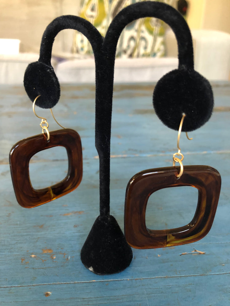large square earrings