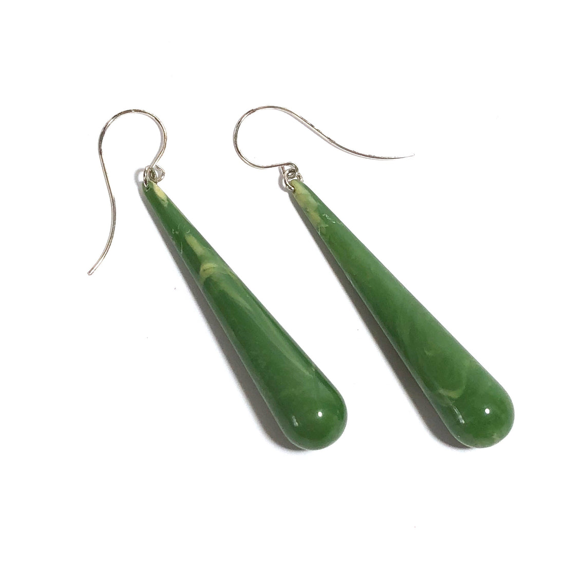 sage green drop earrings
