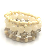 cream clear bracelets