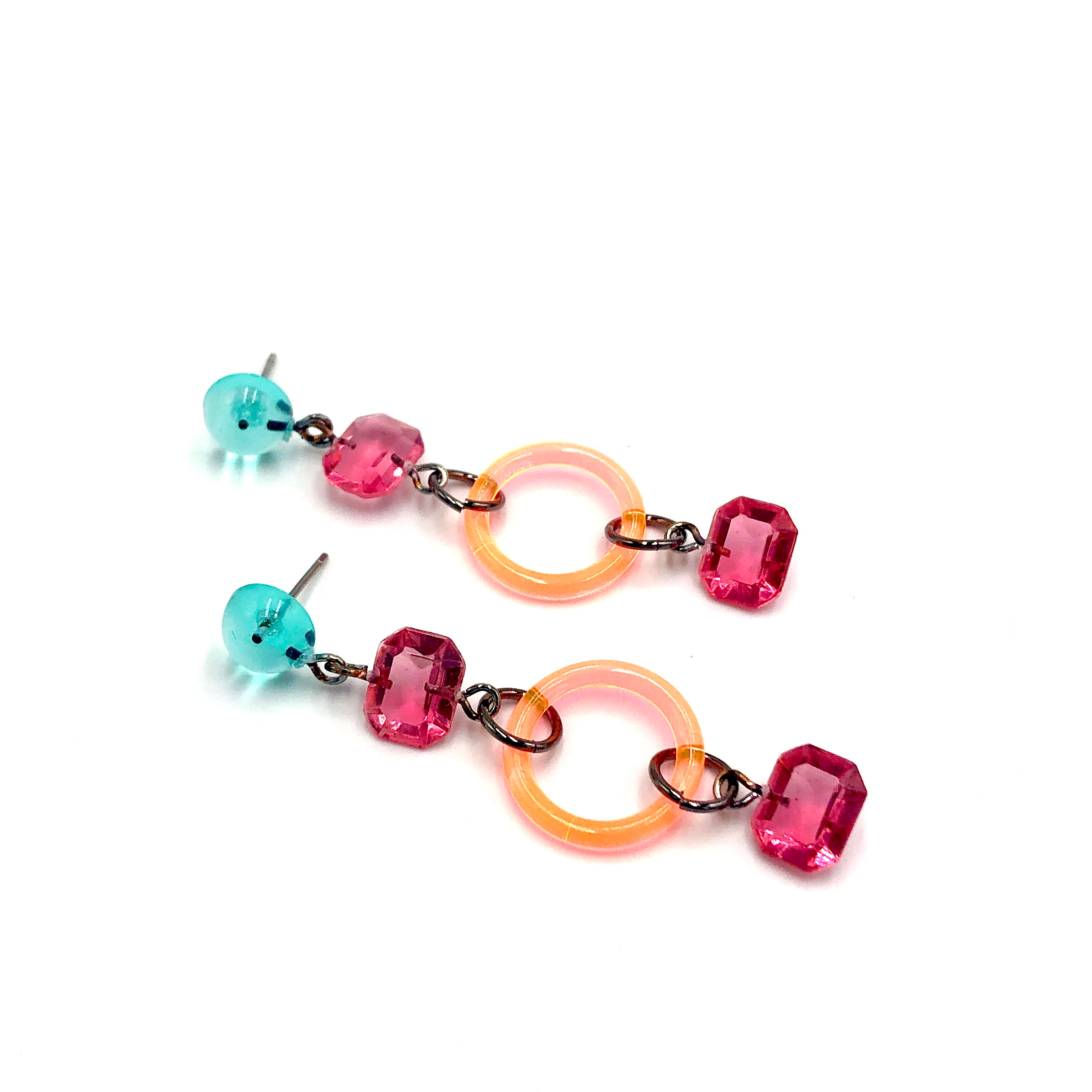 jingle earrings bright colors