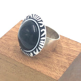 black cocktail ring