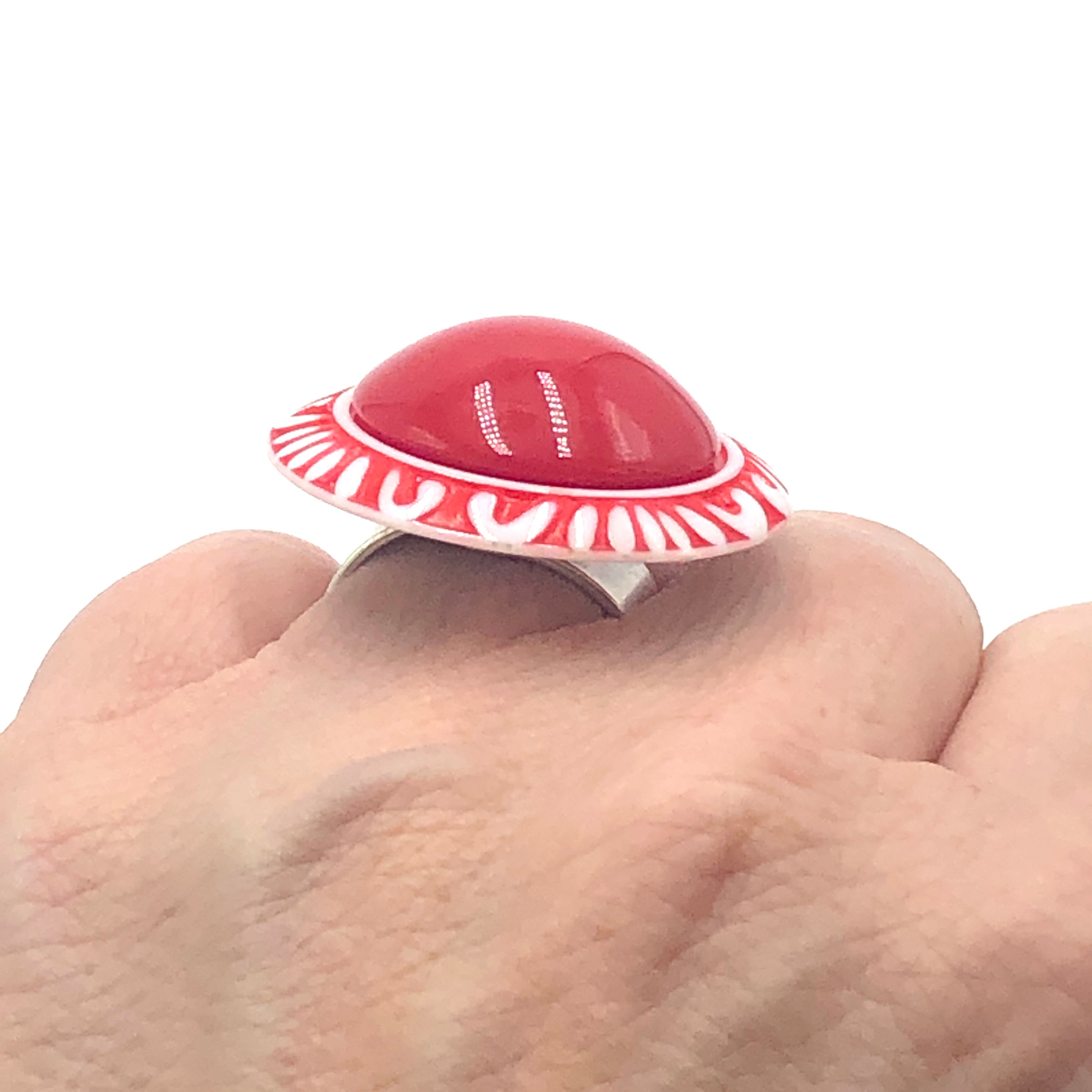 red adjustable ring