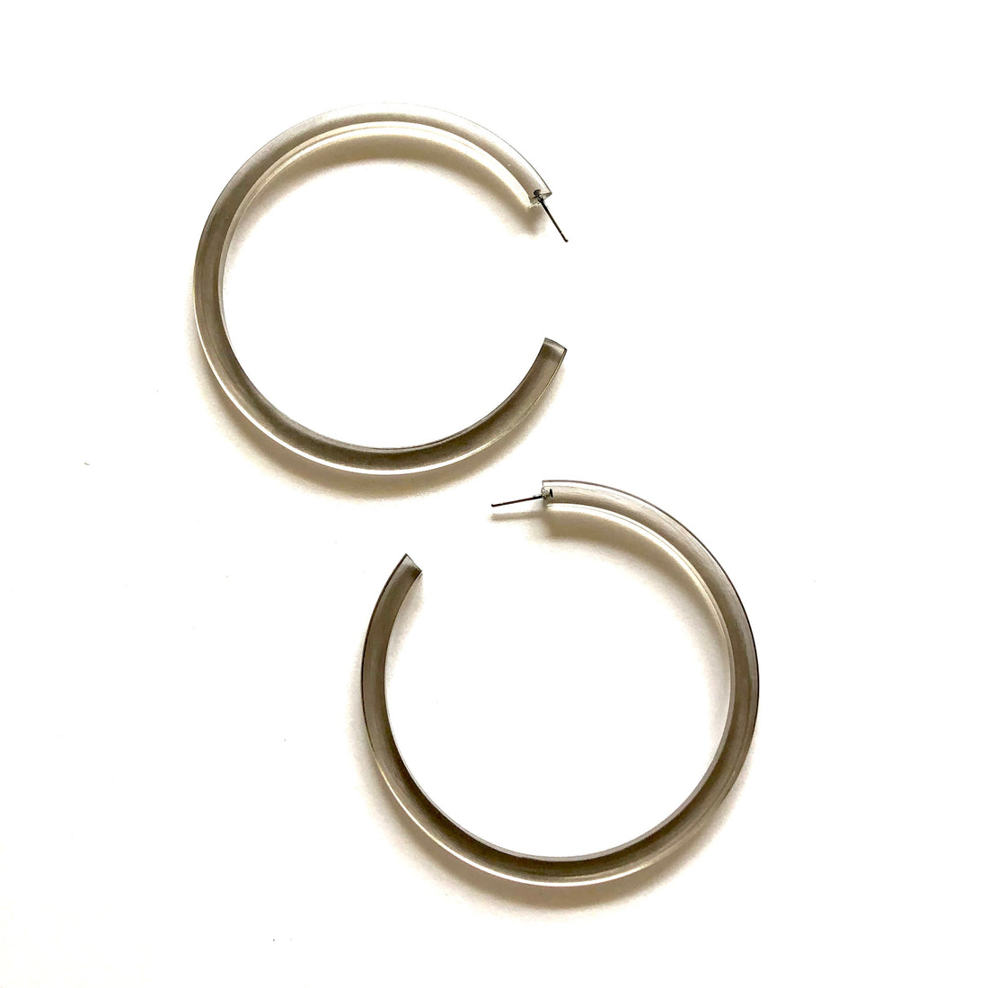 large grey hoop earrings