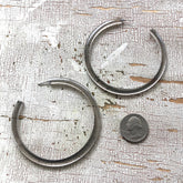 grey lucite bangle earrings