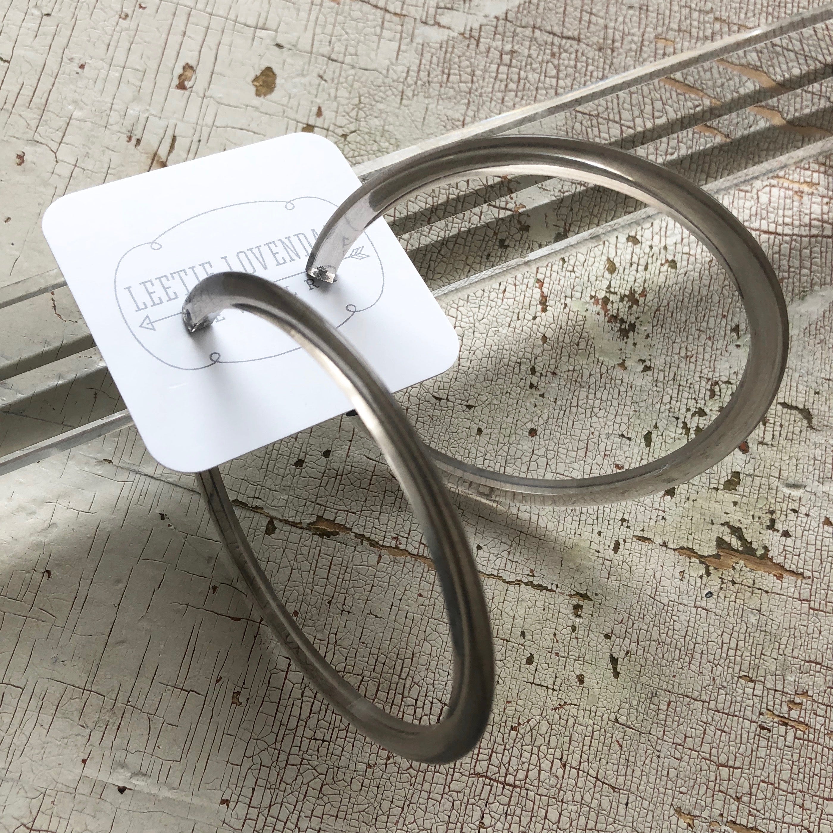 grey lucite bangle hoops