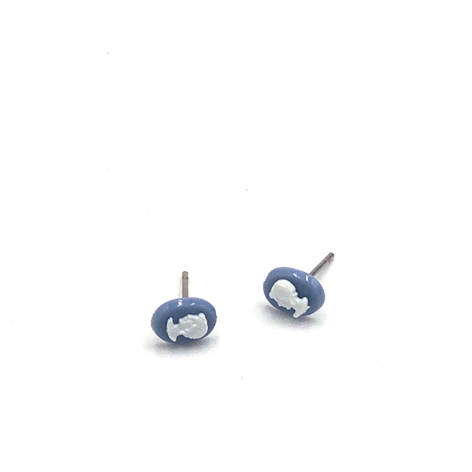 blue grey earrings