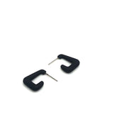 black angled earrings