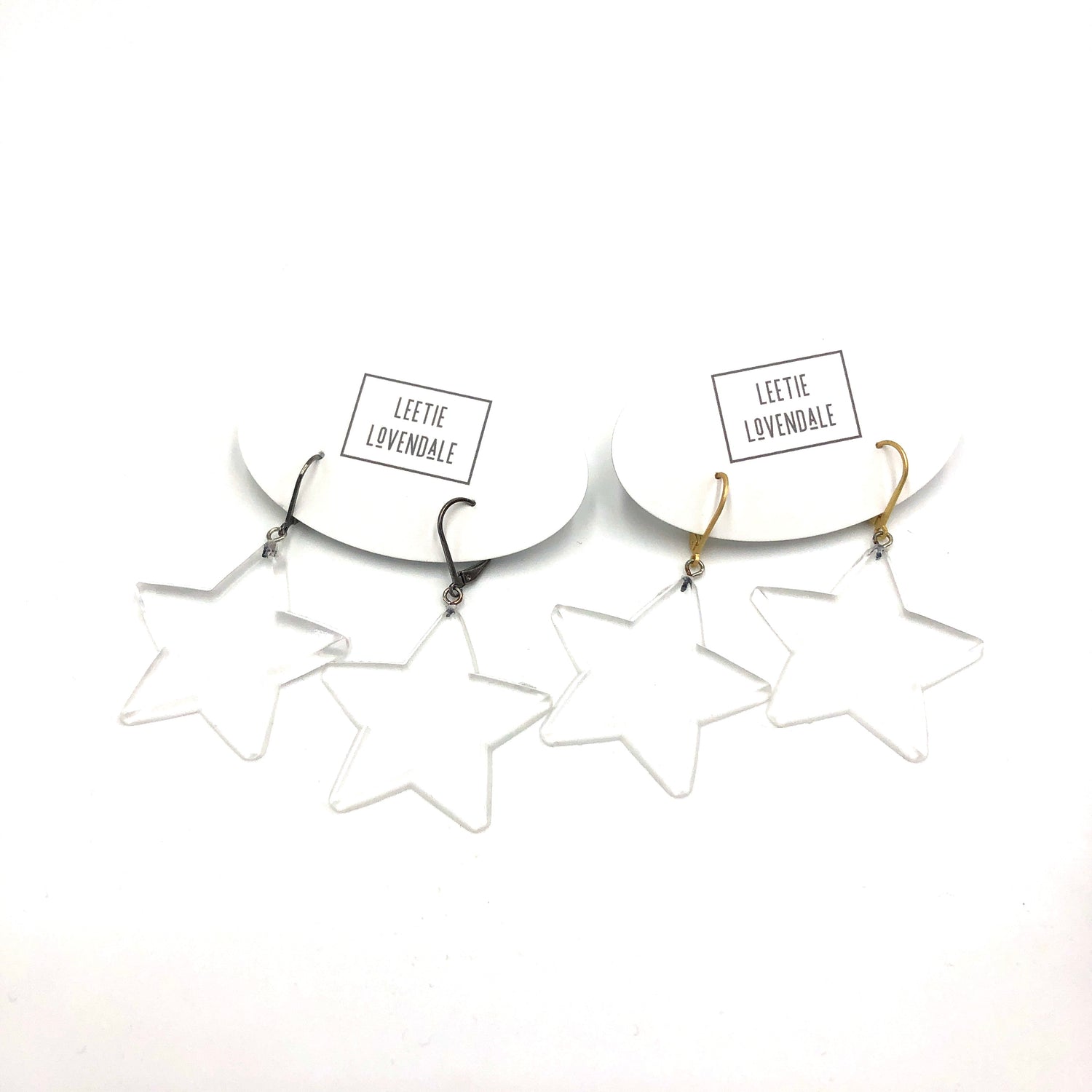 Clear Star Earrings