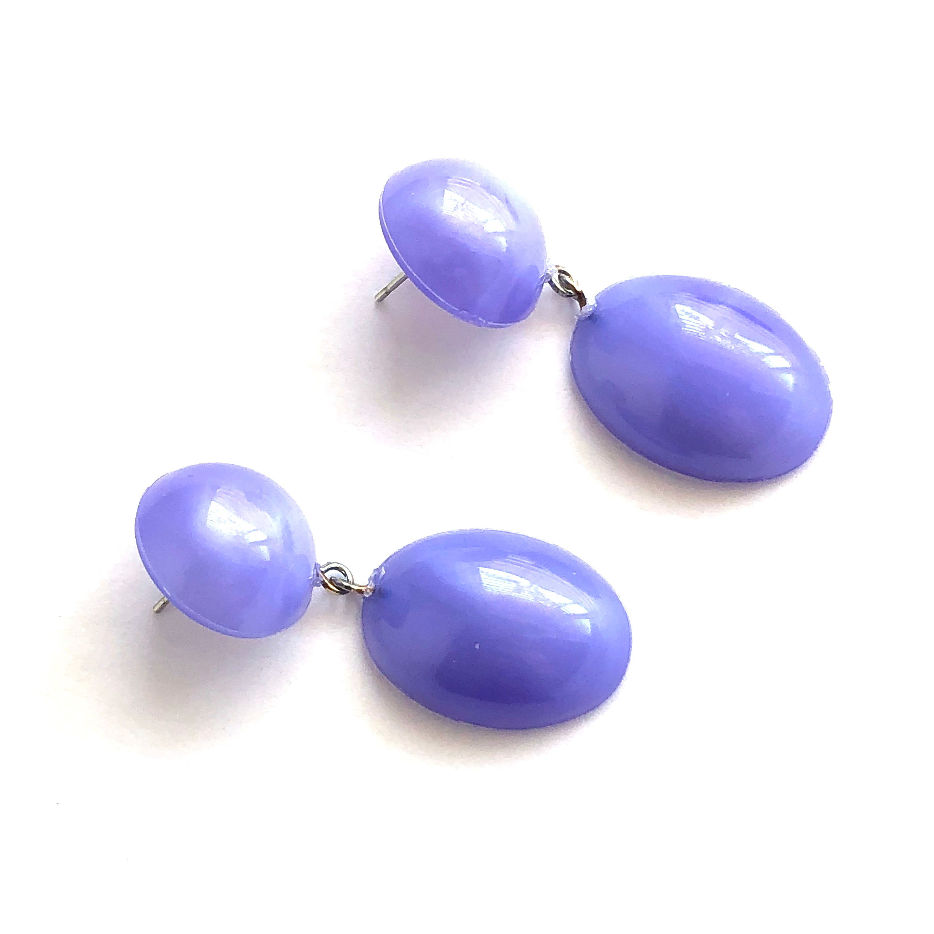 Lavender Aura Glow Jelly Bean Earrings
