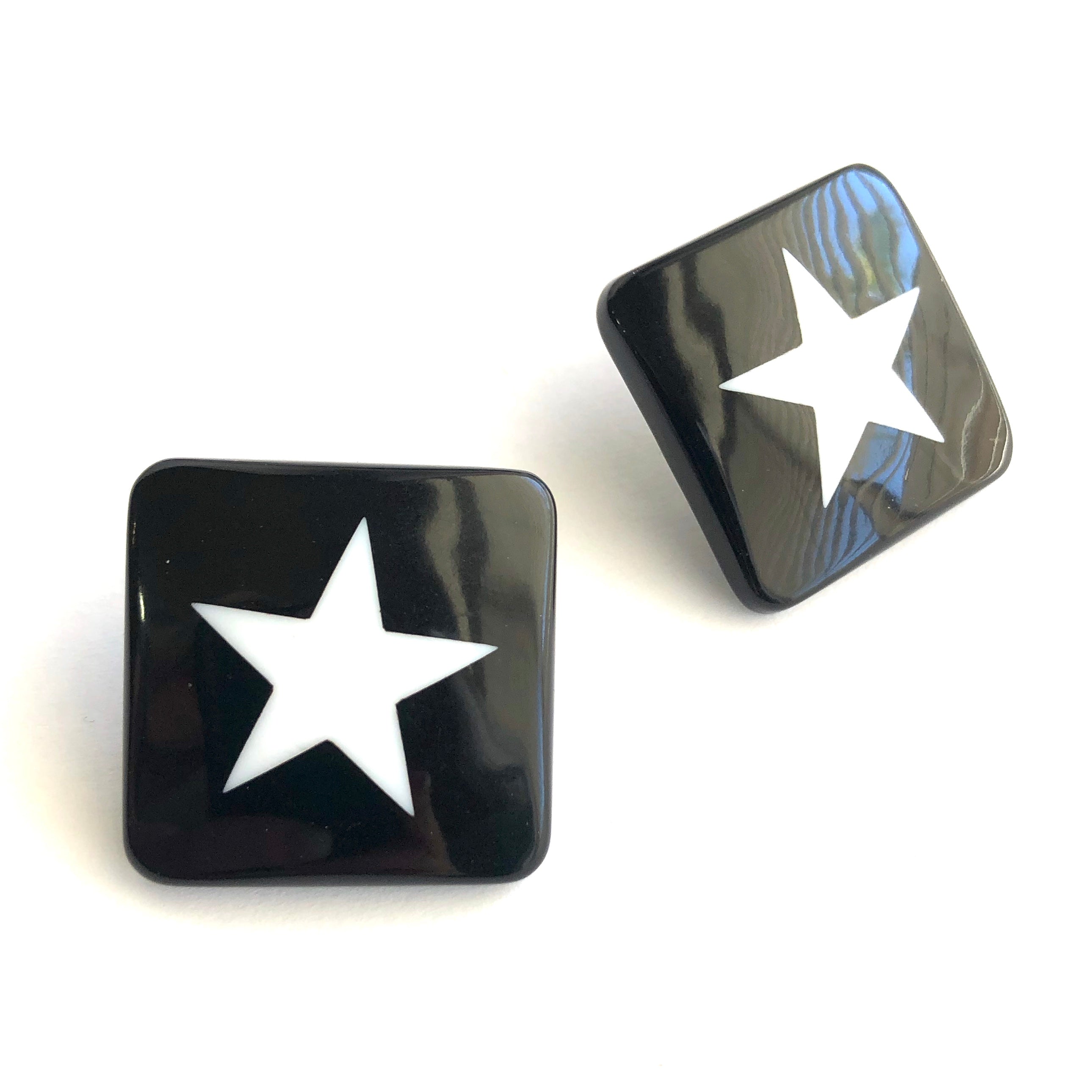 black star stud earrings