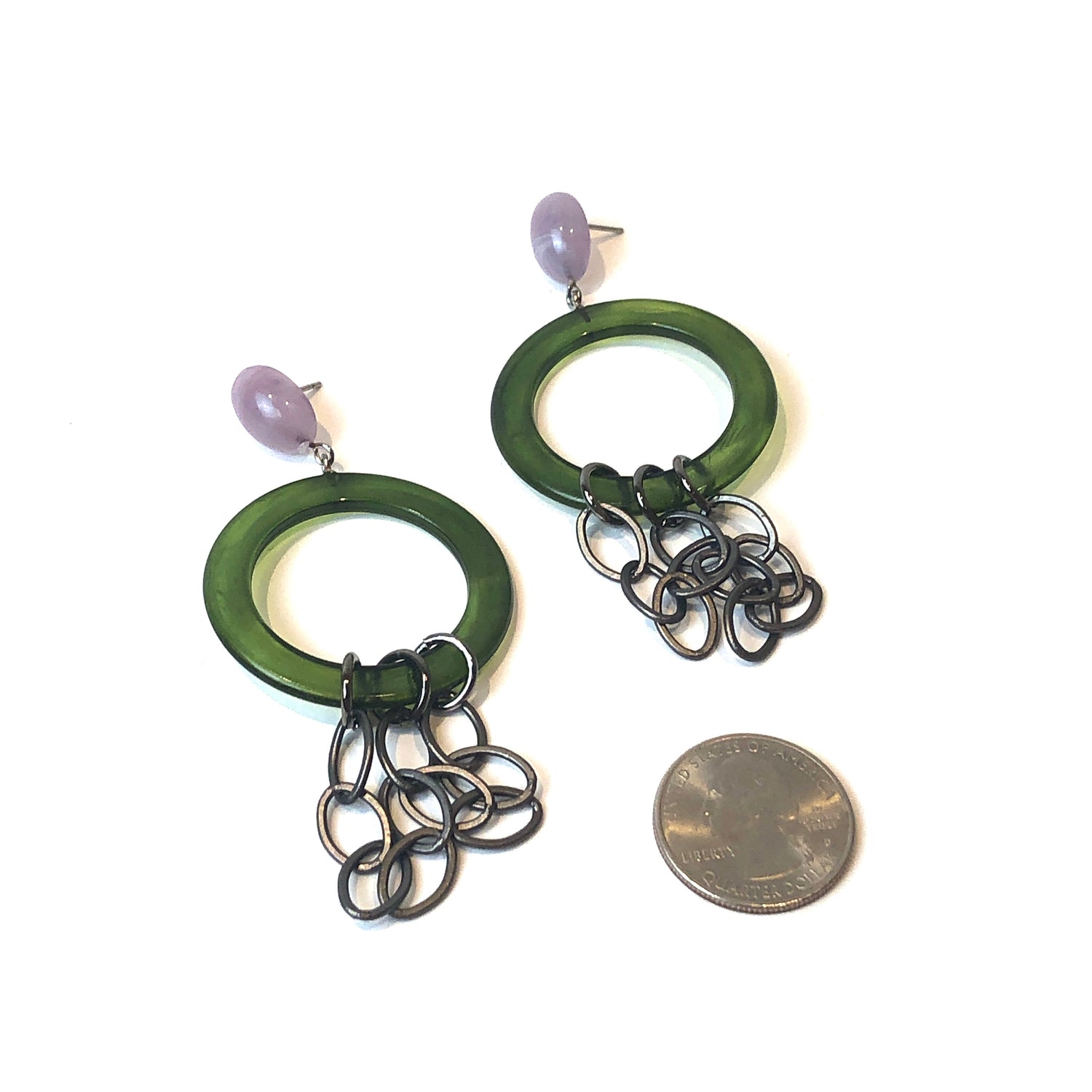 Olive &amp; Lilac Stephanie Chain Earrings