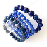 blue stack bracelets