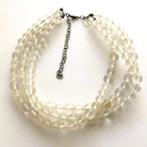 frosted clear acrylic necklace