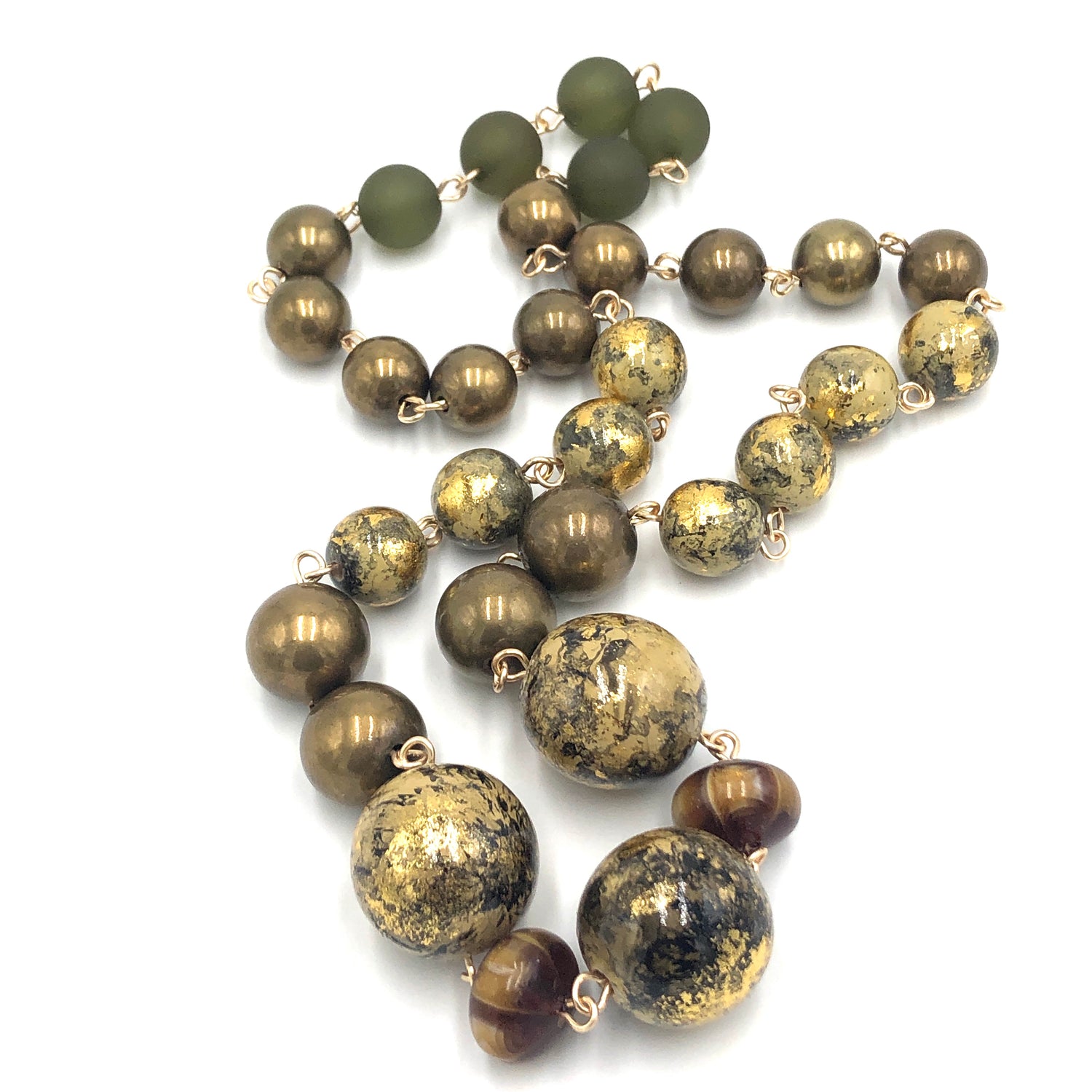 metallic gold beads