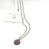 purple layering necklace